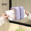 Space Saving Tissue Box Suction Cup Box, Wall Mounted Waterproof Silicone Holder, Modern Heavy Duty Dispenser Style Solid Color Dispenser, for
