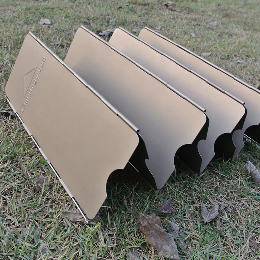 10 пластин бронзового цвета для кемпинга, газовые плиты, горелка, ветрозащитный экран, алюминиевый сплав, оксидированный