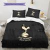 Постельное белье с узором TottenhamHotspur Комплект одеял Покрывало Наволочка Домашний Декор Подарок на День Рождения (1 пододеяльник + 2 наволочки, без наполнителя)