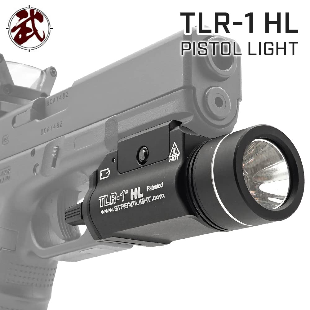 Ryohin Buhin TLR-1 HL Handgun Tactical Light Replica with 400 Lumens, High-Intensity White LED, Compatible with Various Pistols