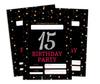 Darling Souvenir Black Birthday Invitation Card Printable Elegant Fill or Write In Blank Party Invites 28 Pcs 5 X 7