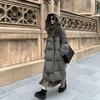 Down Cotton Clothes Women's Long Over-knee Thickened Loose Large Size Winter Warm Coat Jacket