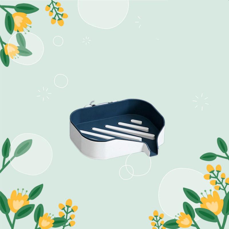 Double Layer Bathroom Soap Box Soap Storage Container Wall-mounted Drain Soap Dish Holder Bathroom Shower Accessorie