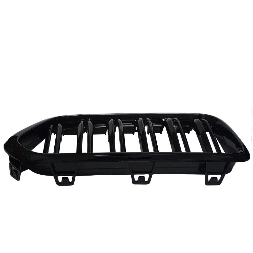 Пара переднего бампера, решетка почек для BMW X2 F39 2018-гоночная решетка, глянцевый черный ABS, замена двойной линии