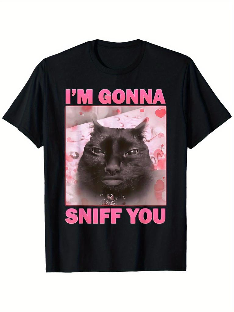 Black Cat I'm Gonna Sniff You Funny Cat T-shirt