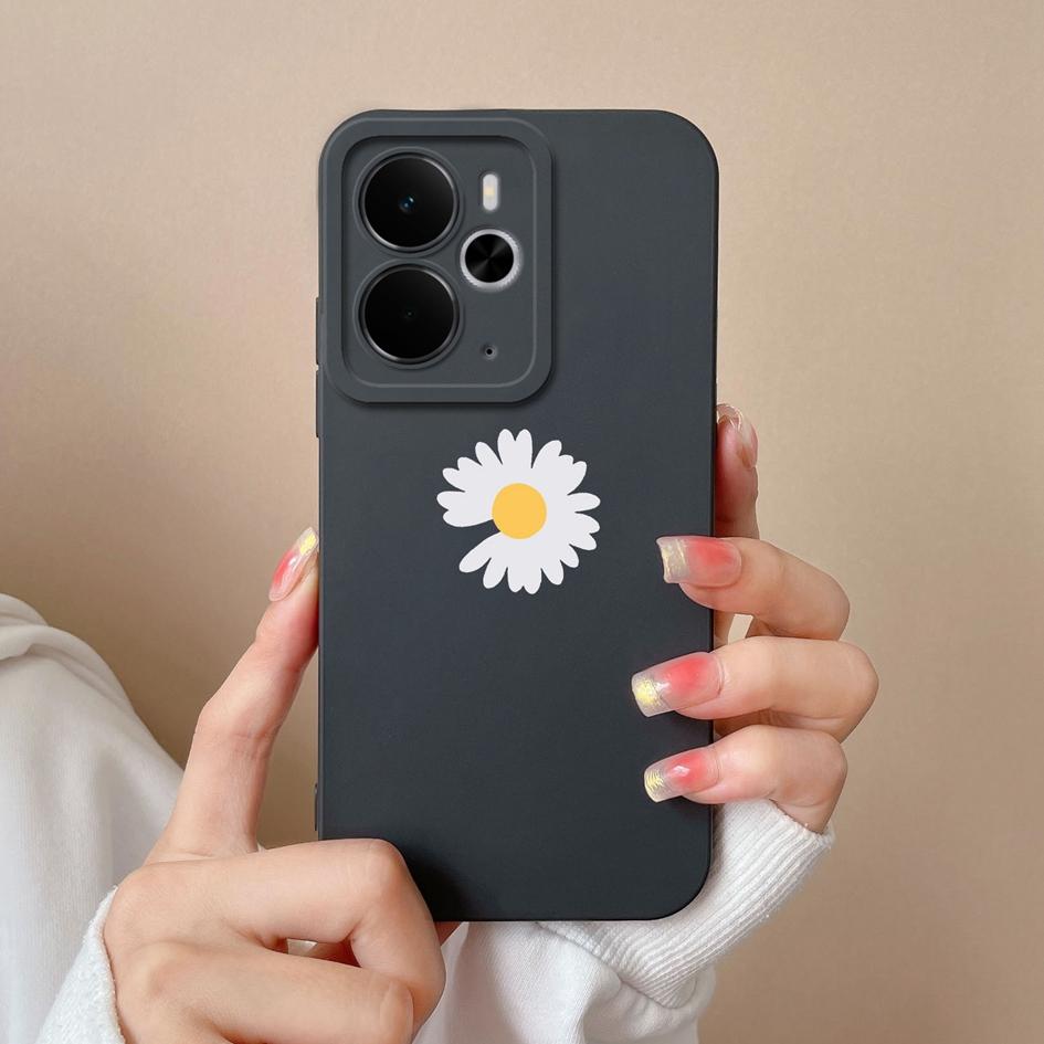 Для Oppo A5 Pro Realme P3 Narzo 60 30 10 C75x 14X 14 14T Красивые чехлы для телефонов Sunflower Daisy Квадратный жидкий силиконовый противоударный корпус для Oppo Capa