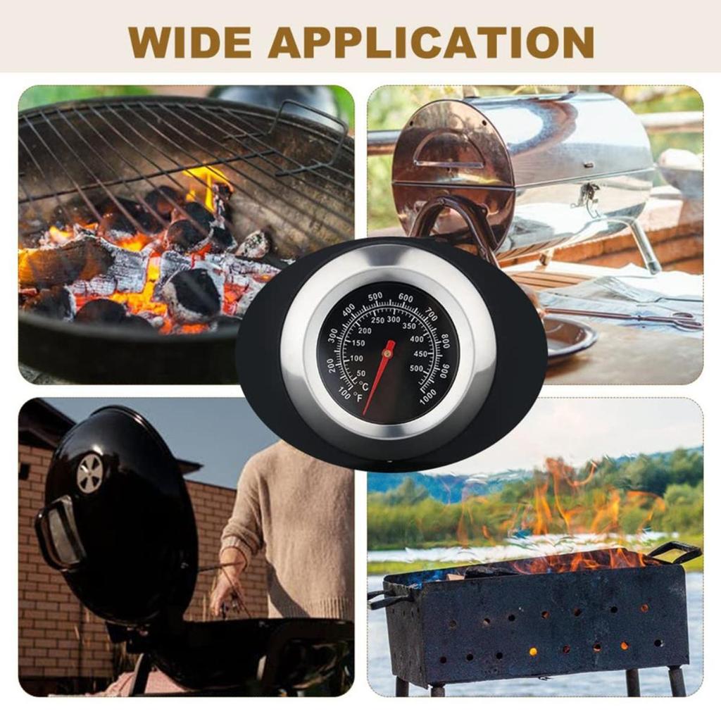 50-500℃ BBQ Grill Smoker Temperature Barbecue Gauge 3" Roast Stainless Steel Barbecue Thermometer