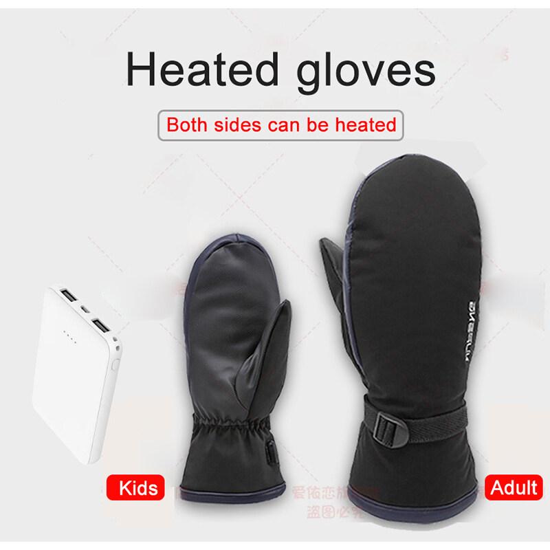 Электрические термоперчатки для лыж Перезаряжаемые перчатки для сноуборда с подогревом Зимние теплые перчатки для езды на велосипеде, мотоцикле, электровелосипеде