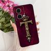 Чехол для Moto G85 XT2427-3 Силиконовый Роскошная Корона Буквы от A до Z 2D Плоский Рисунок Мягкий Корпус для Motorola Moto G85 Обложка