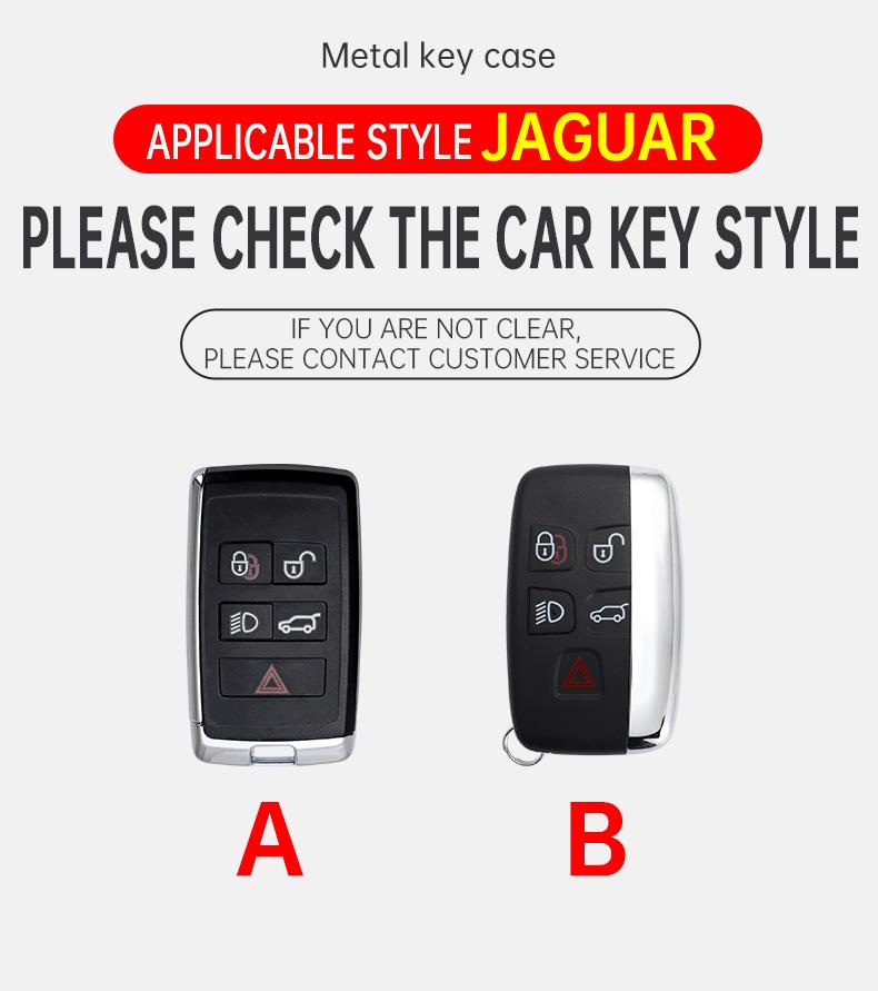 Zinc Alloy Leather Car Key Case Cover For Jaguar Xf Xj Xe S-Type F-Type X-Type F-Pace I-Pace E-Pace Android Xfr Xkr Accessories