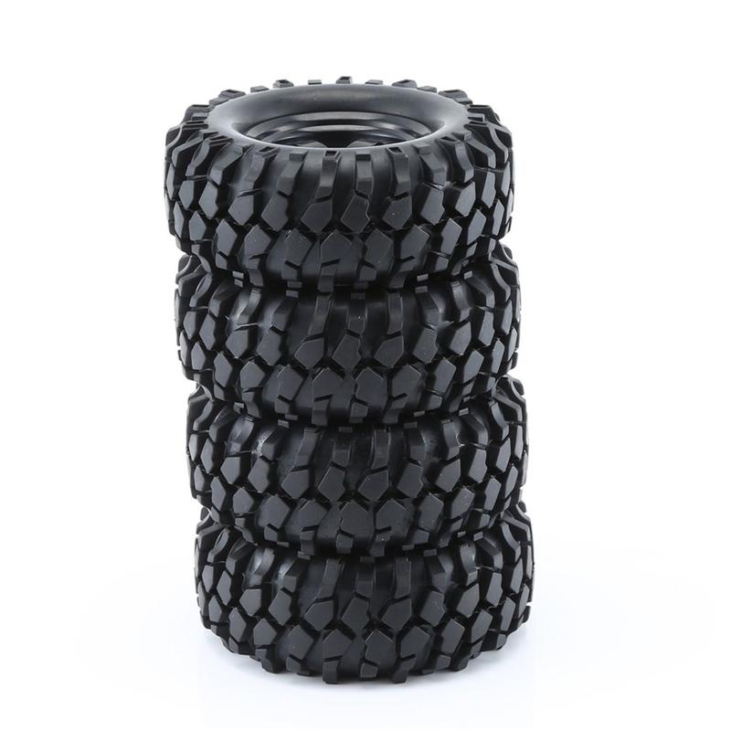 Rubber Made Buggy Tires Wheel Tires Model Crawler Car Wheel Hub Beadlock for 1/10 Car Toy for D90 CC01