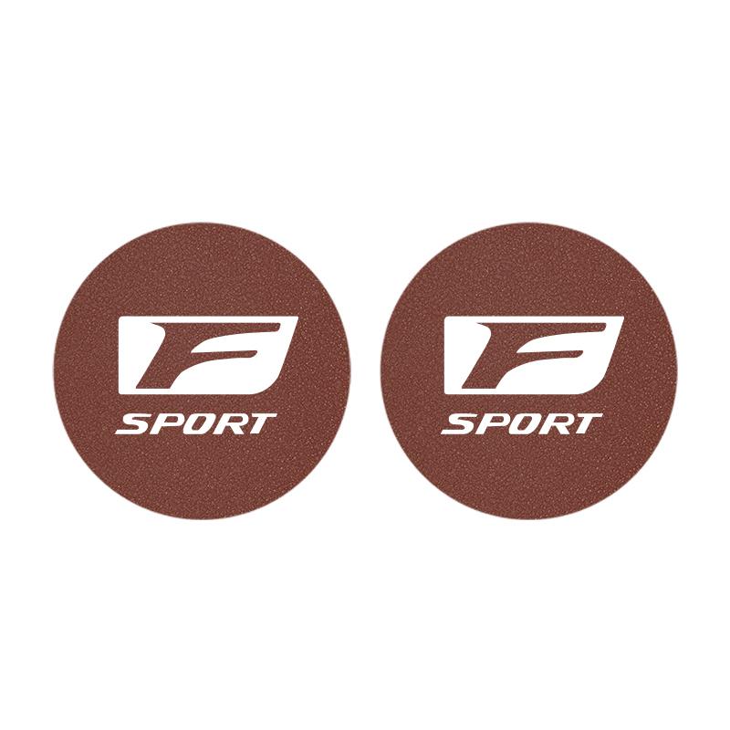 2Pcs Car Suede Coaster Anti-Slip Water Cup Pad Accessories For Lexus F SPORT GS GX IS LS LX CT LC LBX NX RX 350h 450h ES UX 300e