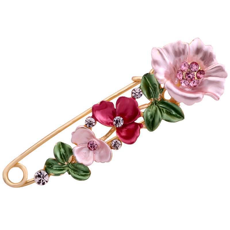 Tulip Corsage Safety Pin Brooch - Anti-Exposure Lapel Pin for Cardigans and Coats