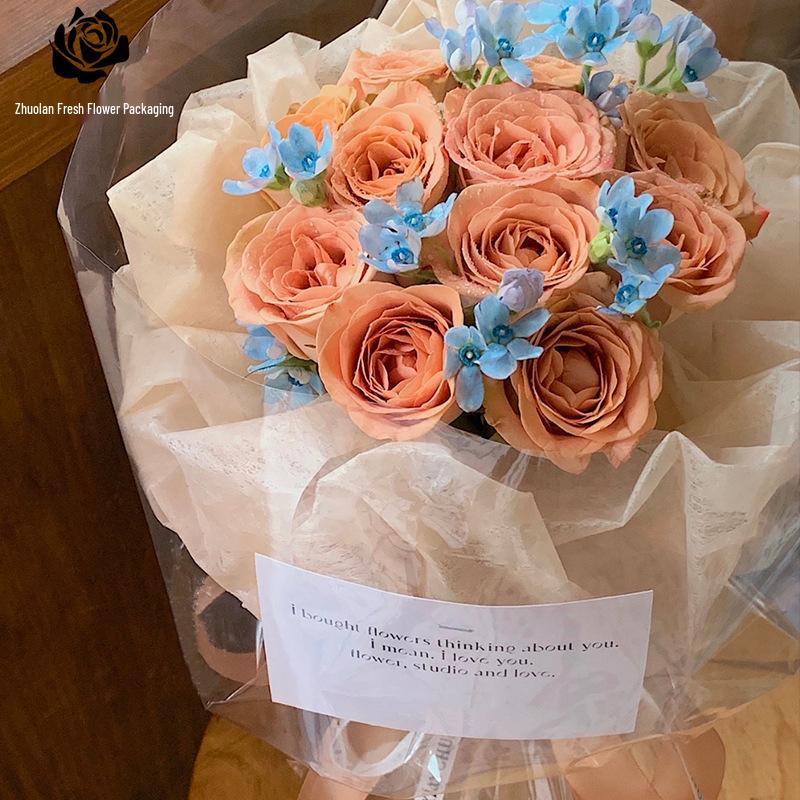 Водонепроницаемая съемная хлопковая бумага для упаковки цветочных букетов.