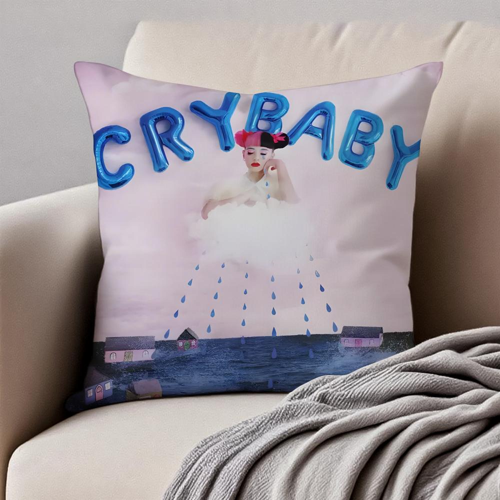 Singer MMelanie Martinez Cushion Cover Pillowcase Antidustmite Invisible Zipper Short Plush Sofa Cushion