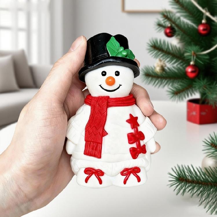 Силиконовая форма для свечей на рождественскую тематику, форма в виде снеговика, силиконовая форма для изготовления свечей, мыла ручной работы, поделок из эпоксидной смолы