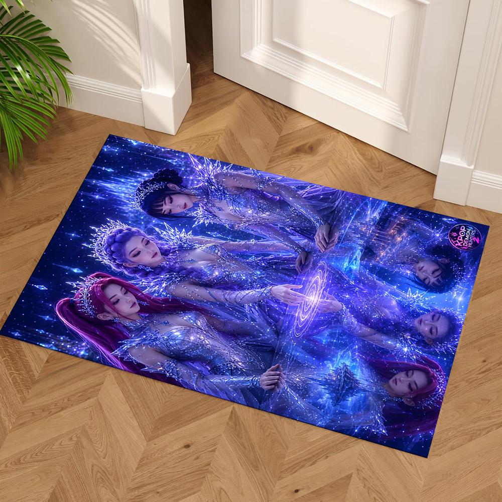 Fantasy Warrior Portraits Area Rug Perfect for Bedrooms Balcony Playrooms Foyer Anti-slip Rug Decorate Offices