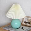 Retro Ceramic Pleated Table Lamp - Mid-Century Style for Bedroom or Wedding Decor