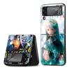 Чехол Yozakura Family Mission для Samsung Galaxy Z Flip4 Flip3 5G, жесткий ПК-чехол для мобильного телефона Z Flip 4 3, черный, чехол Zflip4 Zflip3