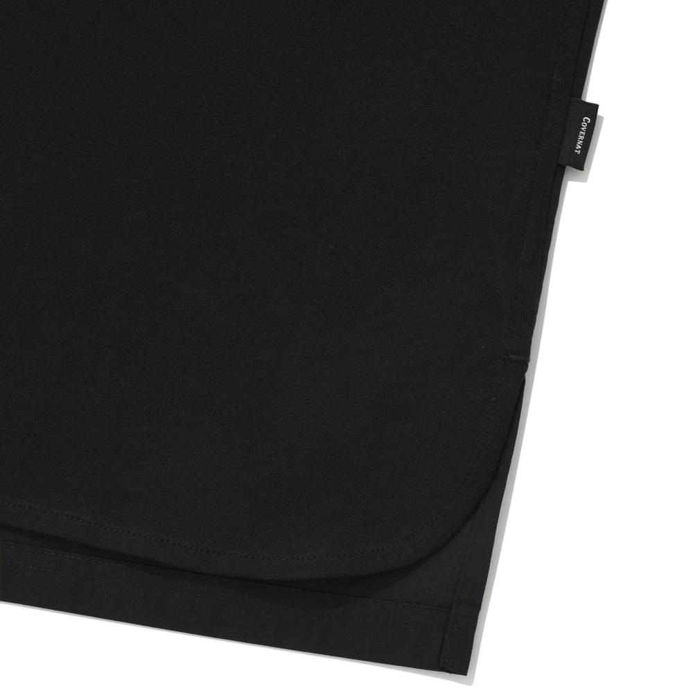 COVERNAT Woven Mix T-Shirt Black