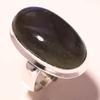 Blue Fire Labradorite Gemstone Ring Handmade Engagement Gift Jewelry 7" P1Y71