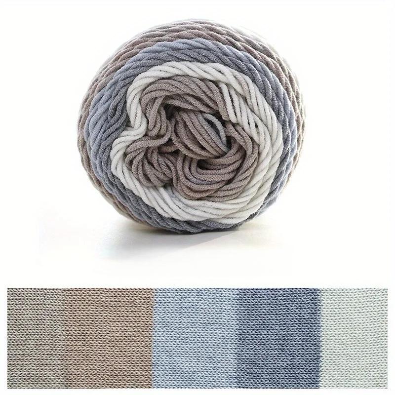 6pcs Gradient Chunky Yarn for Cushions Acrylic Yarn Bundle (600g) - Extra Thick Multicolor Ombre Crochet Yarn for Pillow Covers DIY Knitting Projects