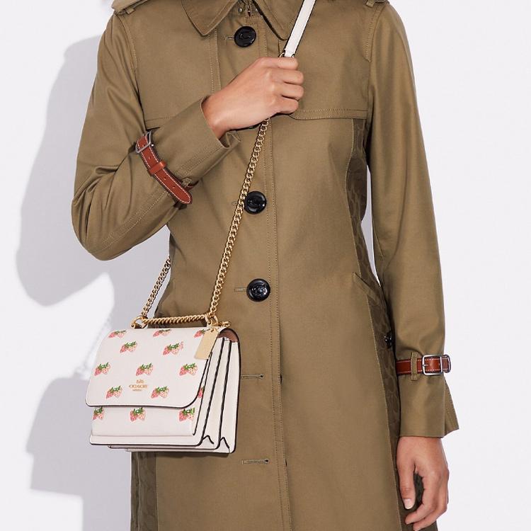 New COACH Klare Leather Trunk Bag, Shoulder Bag, Crossbody Bag Trumpets Women's CB599-IMCAH