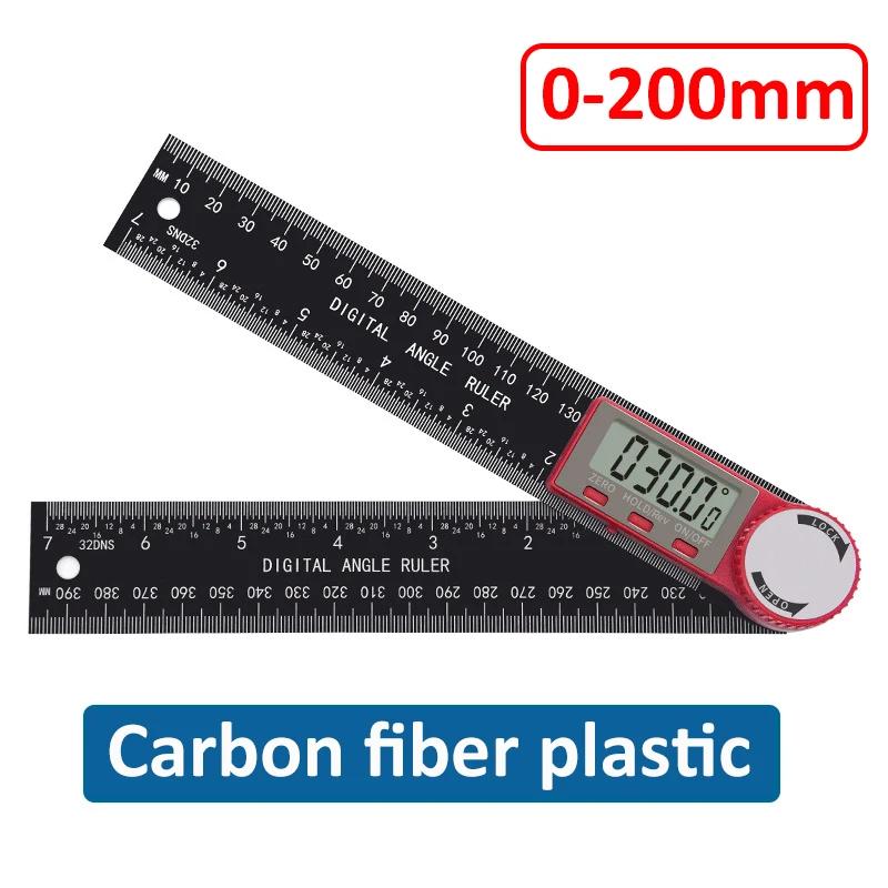2-в-1 цифровой угломер линейка гониометр 360 градусов транспортир из пластика/нержавеющей стали деревообрабатывающий измерительный инструмент