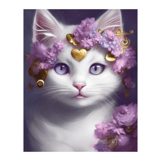 Пейзаж с бриллиантами, милый кот, принт, дизайн, улучшение координации, снятие стресса, мозаика, алмазная вышивка, украшение для дома, сделай сам, подарок