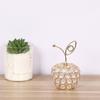 62KD Crystal Fruit Statue Artificial Fruit Statue Desktops Centerpieces for Office