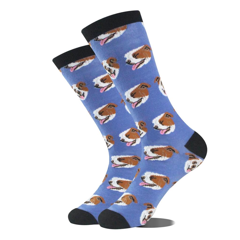 1 Pair Animal Funny Socks Men Divertidos Aliens Dinosaur Pug Panda Flamingo Cactus Sokken Unisex Novelty Skateboard Crazy Meias