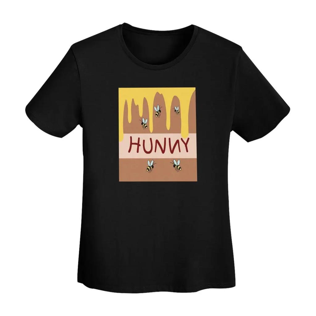 The Hunny Pot TShirt Women Short Sleeve T Shirts Crew Neck Clothes Cotton Summer Tees Streetwear