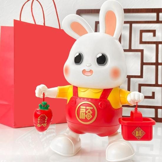 Танцующий кролик игрушка со светодиодной подсветкой и музыкой для малышей пасхальный кролик