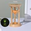 Бамбуковые флуоресцентные песочные часы Креативные декоративные песочные часы Подарок Светящийся песочный таймер Офис