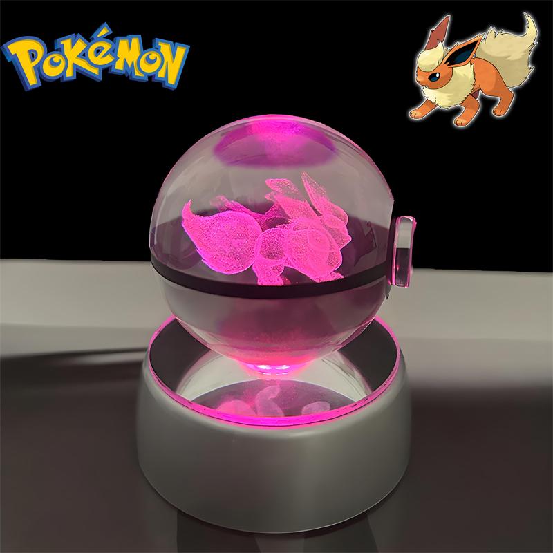 3D Кристальные Фигурки Покеболов Игрушки Снайви Драгонэйр Бластойз Венузавр Милотик Райчу Ночник Светодиодная Лампа Основа Модели Куклы