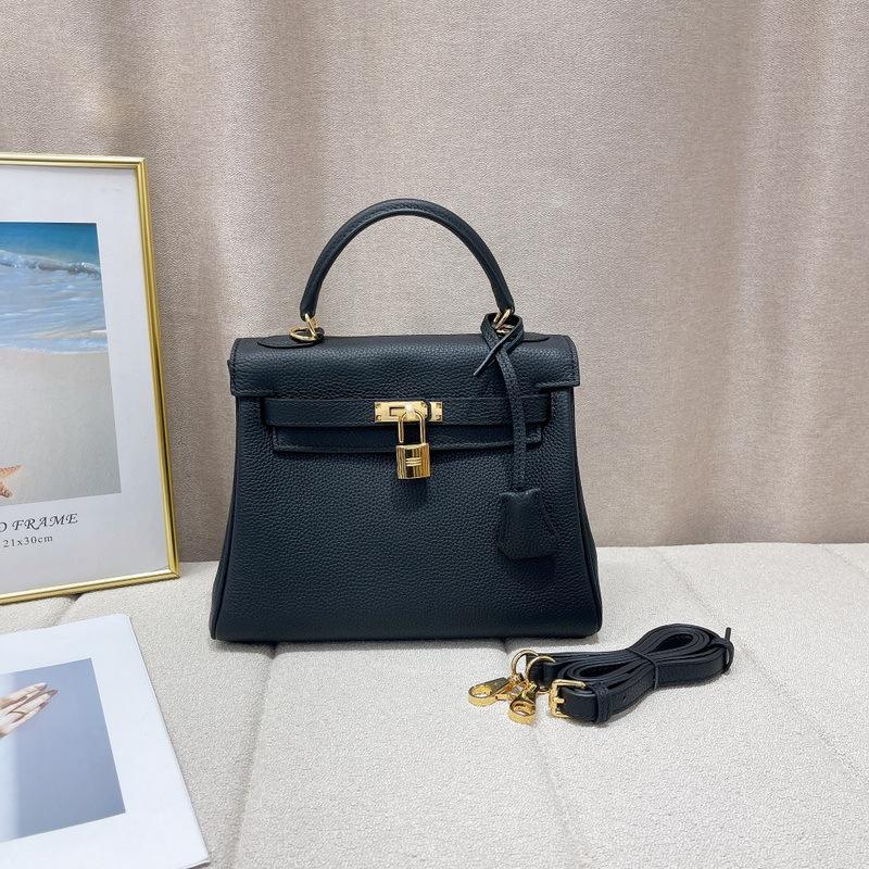 New Top Layer Cowhide Soft Leather Fine Lychee Pattern Leather Stitching Bag Genuine Leather Women's Bag Handbag Crossbody Bag