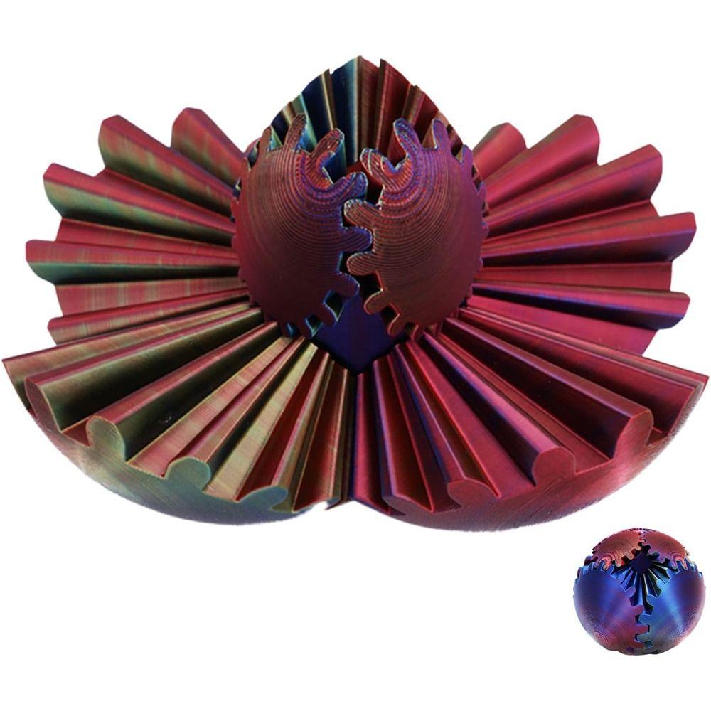 Gear Sphere 3D Printed Gear Ball Anxiety Relaxing Stress Ball New Spin Ball  for Adults