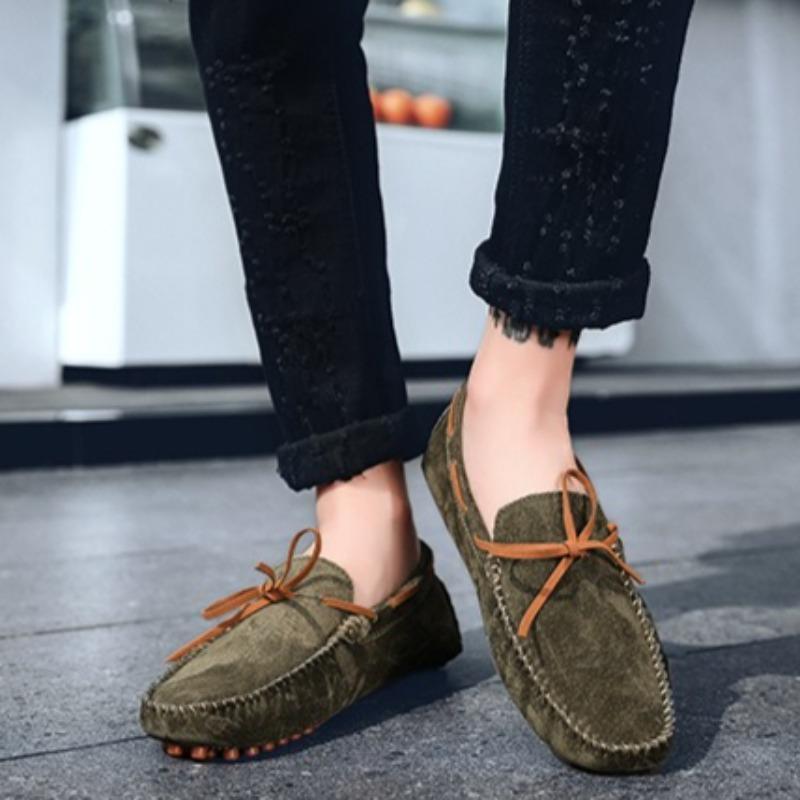 Модные мужские повседневные туфли высокого качества, замшевые мужские лоферы, удобные мягкие туфли для вождения, роскошные мокасины, лаконичные мужские туфли, большие размеры 38-49