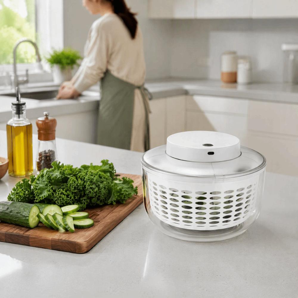 Multifunctional Electric Vegetable Dehydrator Wet Separation Drain Basket Vegetable Washing