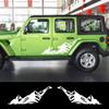 2 шт., наклейки на боковую отделку двери автомобиля Snow Mountain для Jeep Wrangler JK TJ JL Trail Hawk Rubicon, виниловые наклейки
