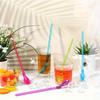 Многоразовые цветные двухфункциональные ложки-соломинки - Легко пить и перемешивать, Съемные, Легко чистить, ПП материал, Идеально подходят для вечеринок и мероприятий