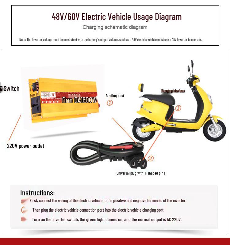 Инвертор чистой синусоиды для грузовика 12В/24В/48В в 220В, автомобильный инвертор 3000 Вт-5000 Вт