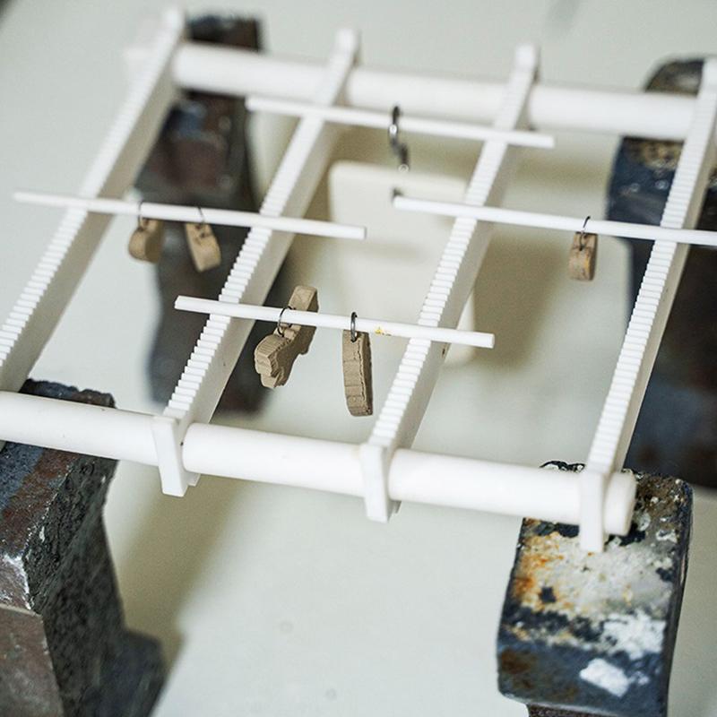 50/100PCS Hanging Firing Hook Jump Rings Pottery Ornament High Temperature Resistance Tungsten Wire Hanger Pottery Hanging Ring