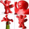 New Reusable Funny Happy Man Red Plastic Wine Cork Bottle Plug Bottle Stoppers Kitchen Bar Tools