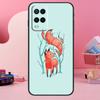 Зимний Чехол с Лисами для Oppo A18 A38 A58 A78 A98 A74 A54 A94 A80 A60 A40 A96 A76 A16 A15 A17 A57 A77 A5 Pro