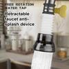 Faucet Filter 360 Degrees Rotatable Water Purifier with Reinforced Ring Durable Splash-Proof Kitchen Tap Filter for Home Restaurant
