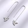 Gu Maoning Creative Diamond-Encrusted Fairy Crane Earrings