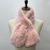 Rex Rabbit Fur Knitted Scarf Foulard Fashion Solid Shawls Rectangle Scarves for Ladies Winter Warm Real Fur Shawls