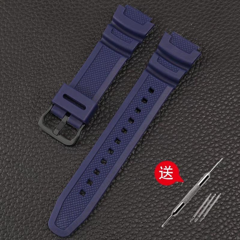 Аксессуары для ремешка часов подходят для Casio Watch W-218h / F-108 AE1200 / 1000 / 1300 смола силикон ремешок для часов 18 мм