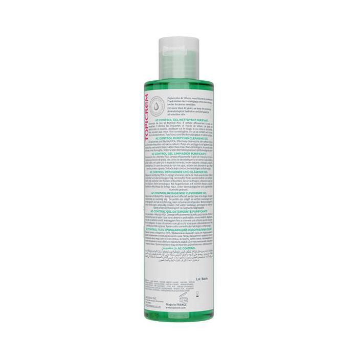 Gel Nettoyant - Topicrem - AC - 200ml - Peaux Mixtes à Grasses - Purifiant